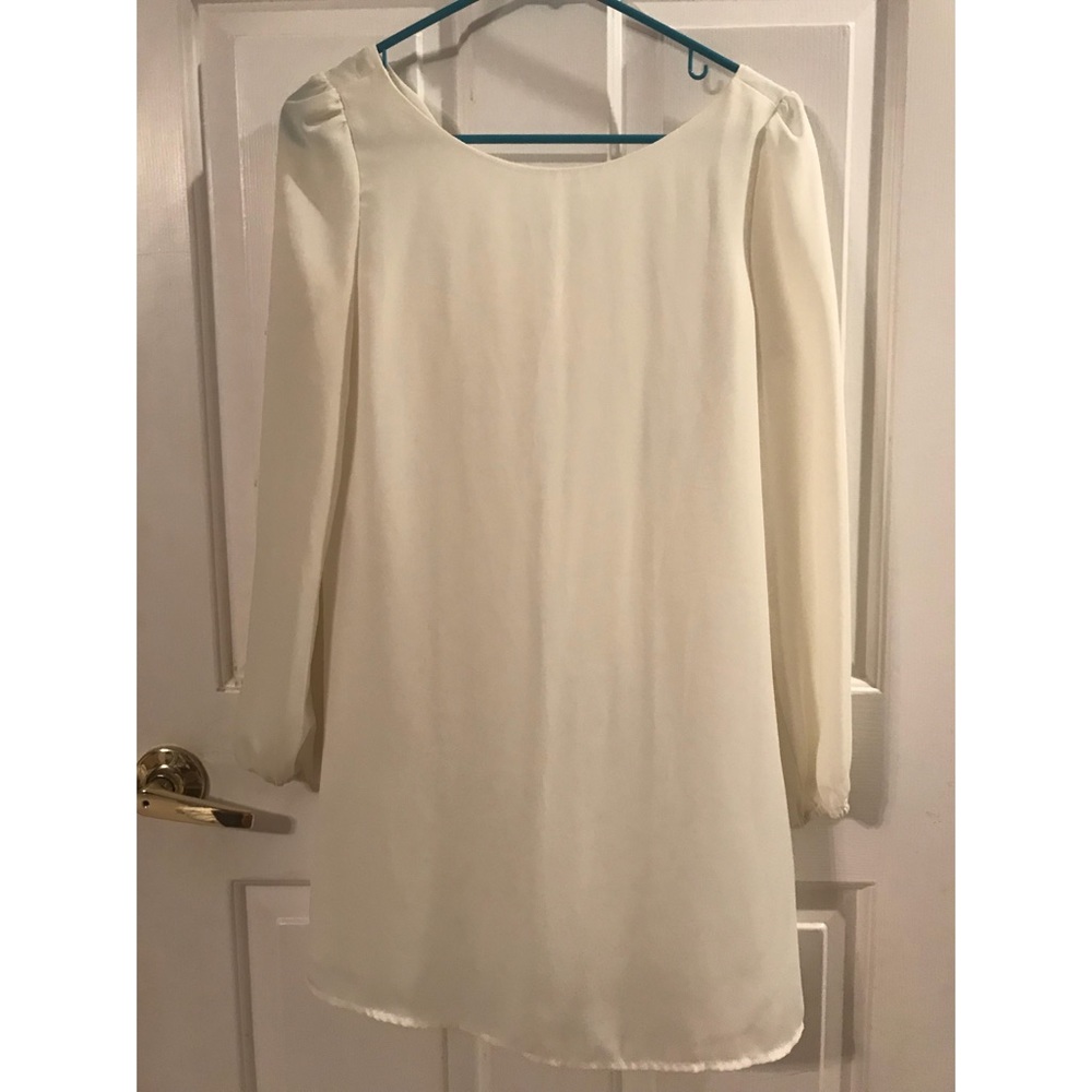 Long sleeve white dress